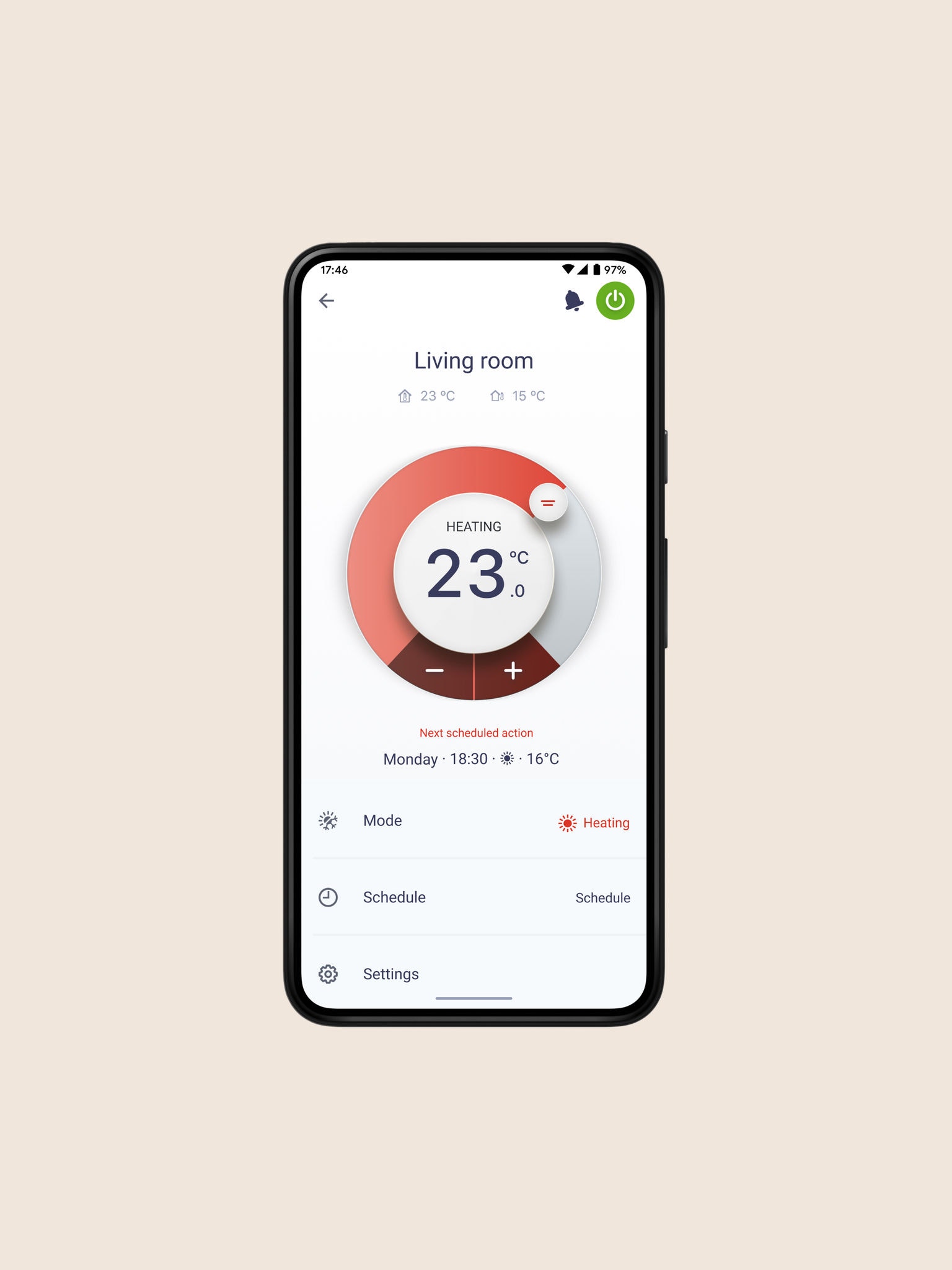 Foto del producto: Aplicación Onecta en un smartphone
