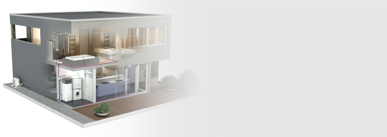 Instalación de la bomba de calor para agua caliente sanitaria Daikin Altherma